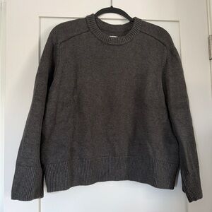 Abercrombie & Fitch Madeline Crew Neck Sweater Dark Grey - Size L